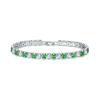 Clear Square Cubic Zirconia Tennis Bracelet